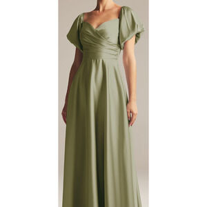 AW BRIDAL SZ 0 XS fennel seed Dey formal party wedding guest maxi dress NEW B143